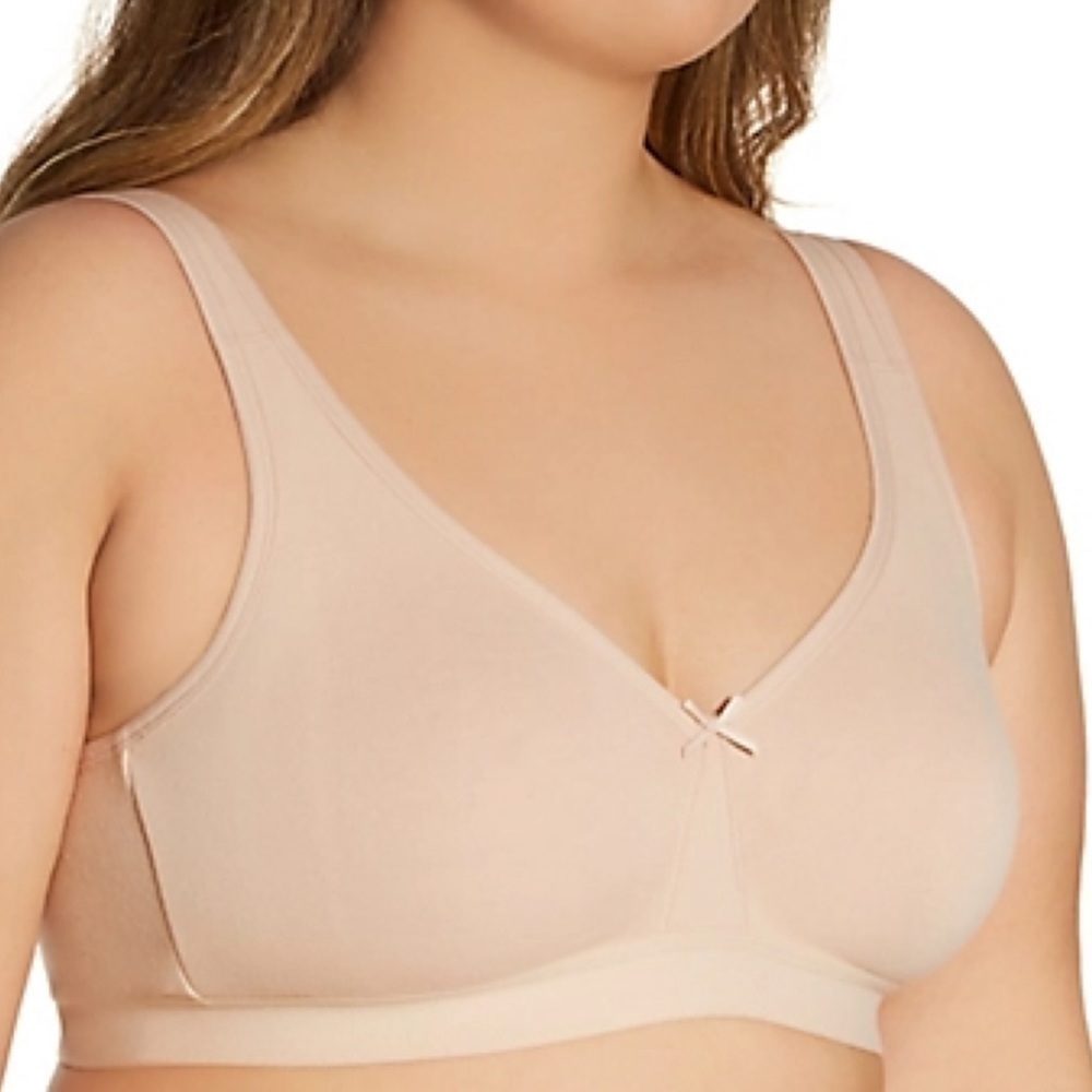Fruit Of The Loom Beyond Soft Wireless Plus Size Cotton Bra FT811 Nude Bra 42C